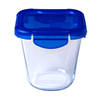 Pyrex - Cook & Go Vierkante Schaal Met Deksel - Set van 3 Stuks - Blauw - Pyrex