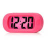 JAP AP17 digitale wekker - Stevige alarmklok - Met snooze en verlichtingsfunctie - Beschermhoes van rubber - Roze