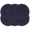 vidaXL Placemats 6 st rond 38 cm katoen effen marineblauw