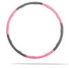 Matchu Sports Fitness hoelahoep 1.5kg roze - Roze/grijs - Ø 100cm