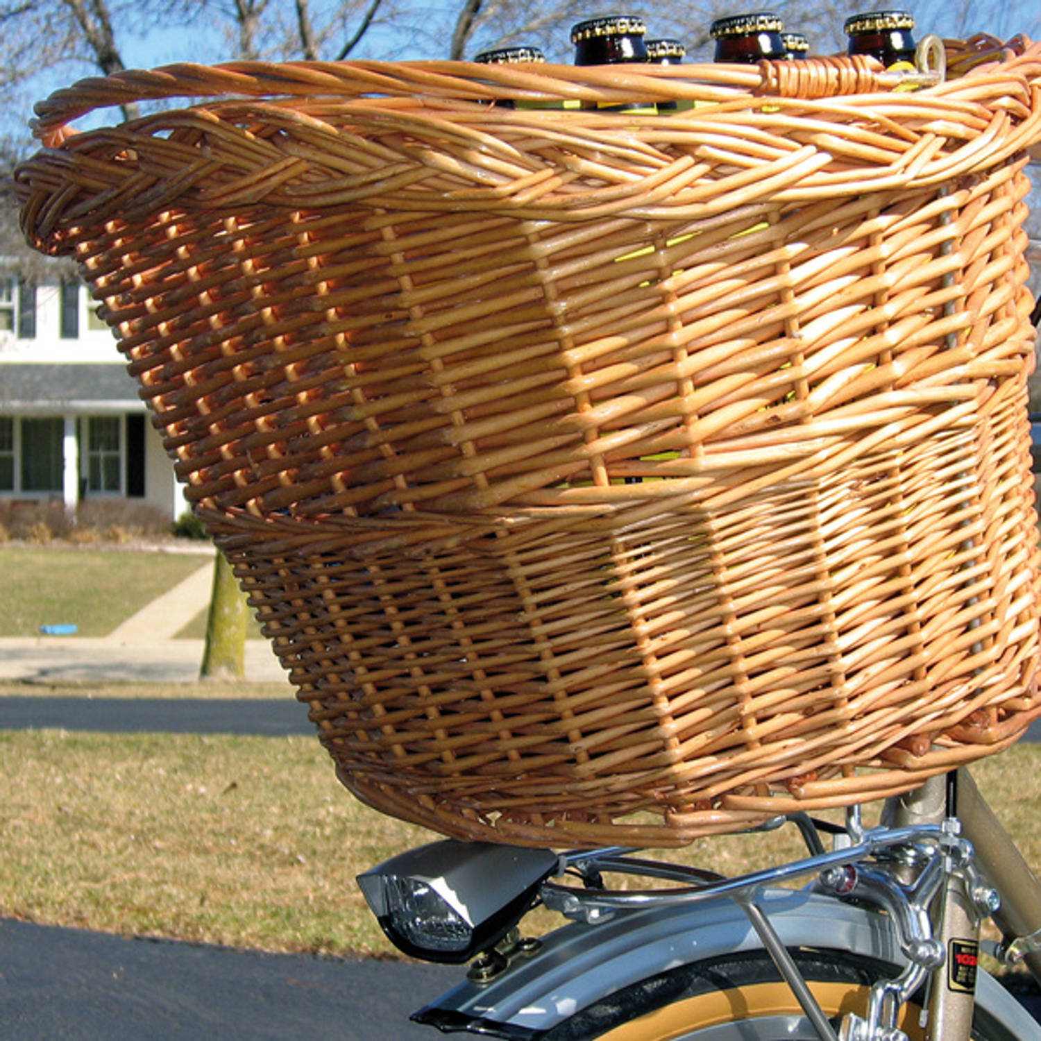 inhoud Afstudeeralbum Laatste Dresco fietsmand voor/achter 30 liter riet bruin | Blokker