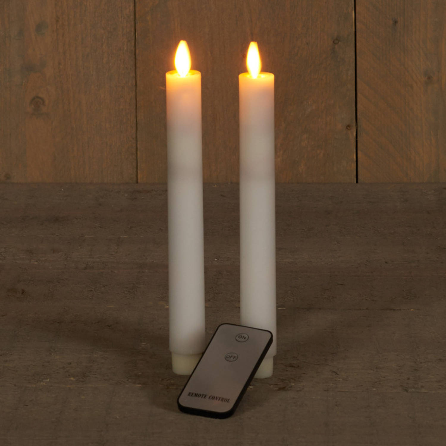 de studie Heer Dreigend 2x Witte LED kaarsen/dinerkaarsen met afstandsbediening 23 cm -  Dinerkaarsen | Blokker