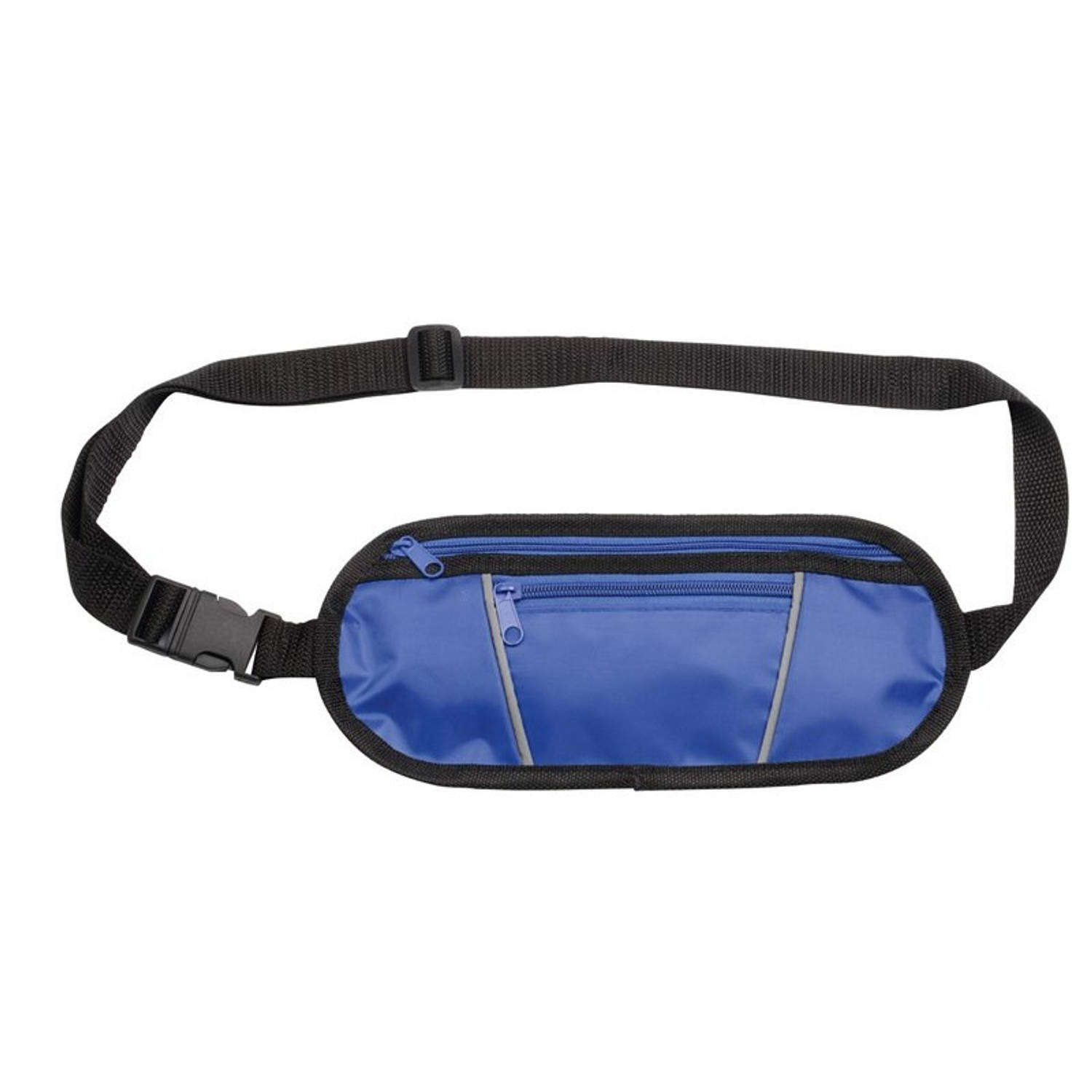 Blauw Heuptasje-buideltasje 28 X 12 Cm Reflecterend Blauwe Heuptassen-fanny Pack Voor Op Reis-onderw