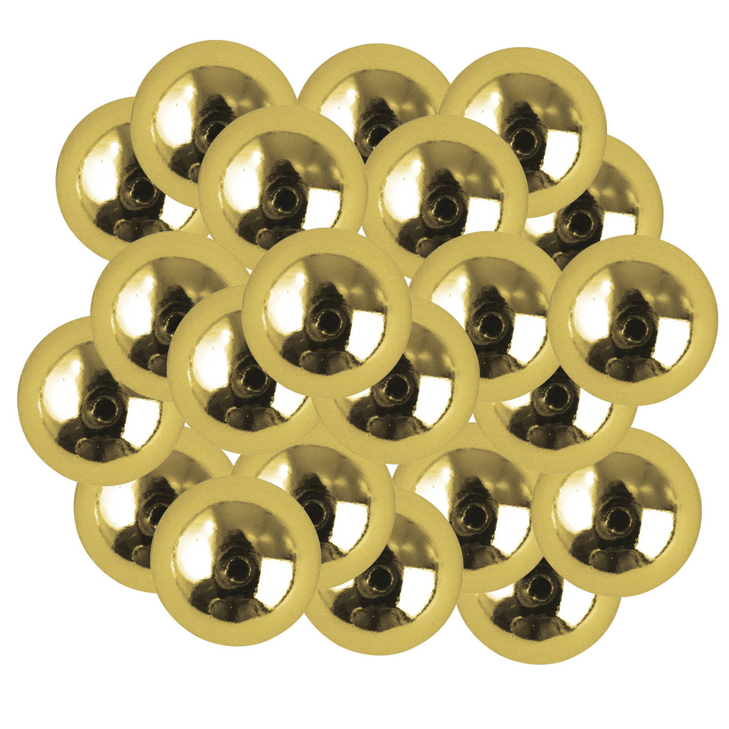 66x stuks gouden plastic hobby kralen van 10 mm Hobbykralen