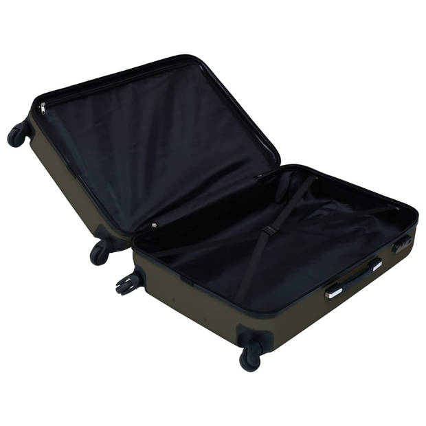 vidaXL 3-delige Harde kofferset ABS antraciet