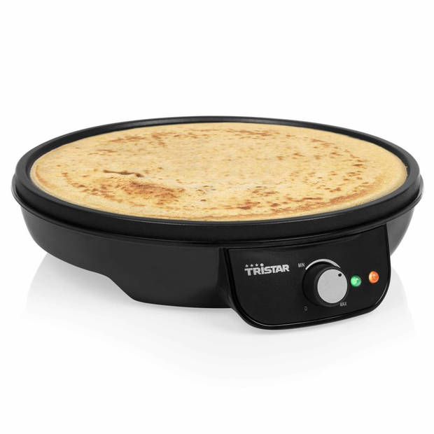 Tristar Crêpemaker BP-2637 - Pannenkoekenmaker - 30 centimeter - Regelbare thermostaat - Inclusief Accessoires - Zwart