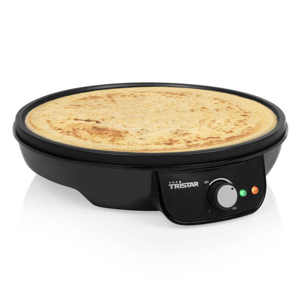 Tristar Crêpemaker BP-2637 - Pannenkoekenmaker - 30 centimeter - Regelbare thermostaat - Inclusief Accessoires - Zwart