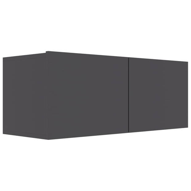vidaXL Tv-meubel 80x30x30 cm bewerkt hout grijs