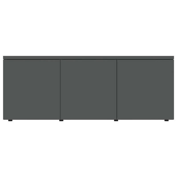 The Living Store Televisiekast Klassiek Grijs - 80 x 34 x 30 cm - Met 3 lades