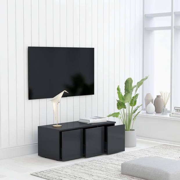 vidaXL Tv-meubel 80x34x30 cm bewerkt hout grijs