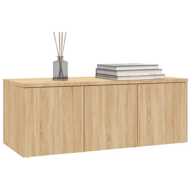 vidaXL Tv-meubel 80x34x30 cm bewerkt hout sonoma eikenkleurig