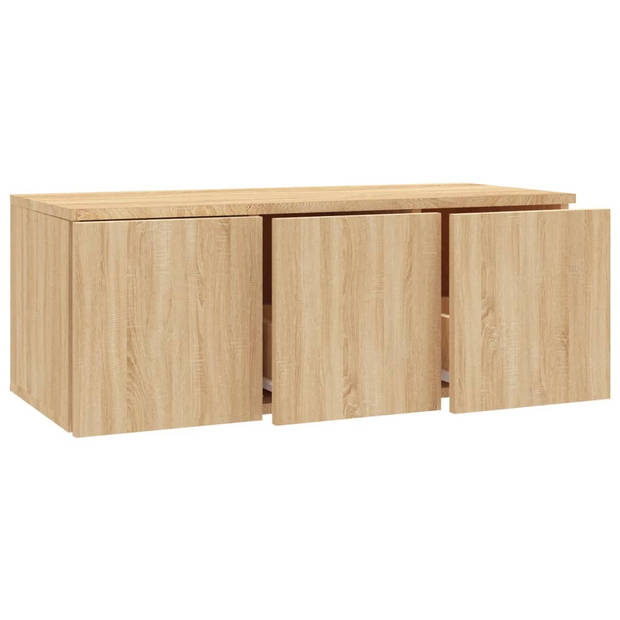 vidaXL Tv-meubel 80x34x30 cm bewerkt hout sonoma eikenkleurig