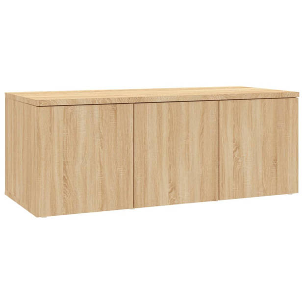 vidaXL Tv-meubel 80x34x30 cm bewerkt hout sonoma eikenkleurig