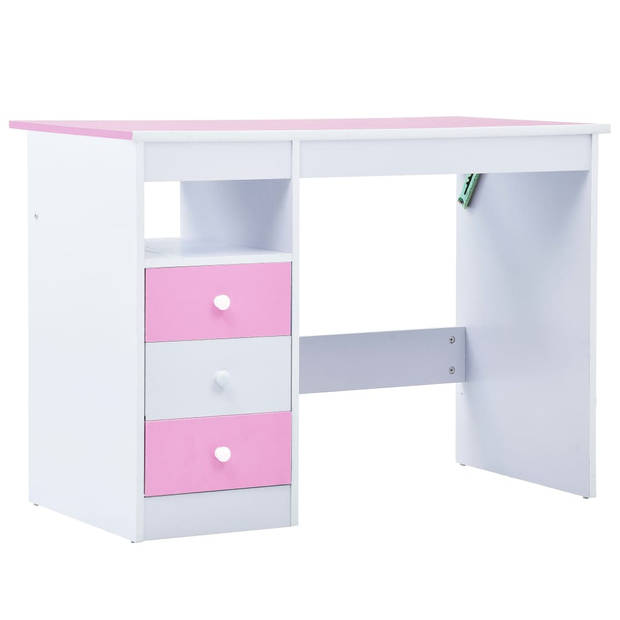 vidaXL Kindertekentafel/-bureau kantelbaar roze en wit