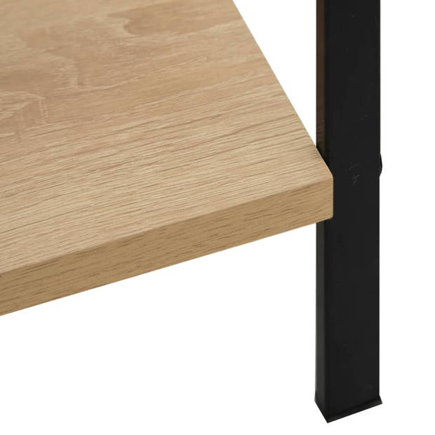 vidaXL Boekenkast 4 schappen 60x27,6x124,5 cm bewerkt hout eikenkleur