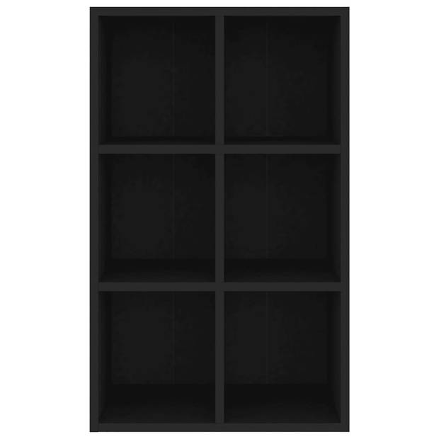 vidaXL Boekenkast/dressoir 66x30x98 cm bewerkt hout zwart