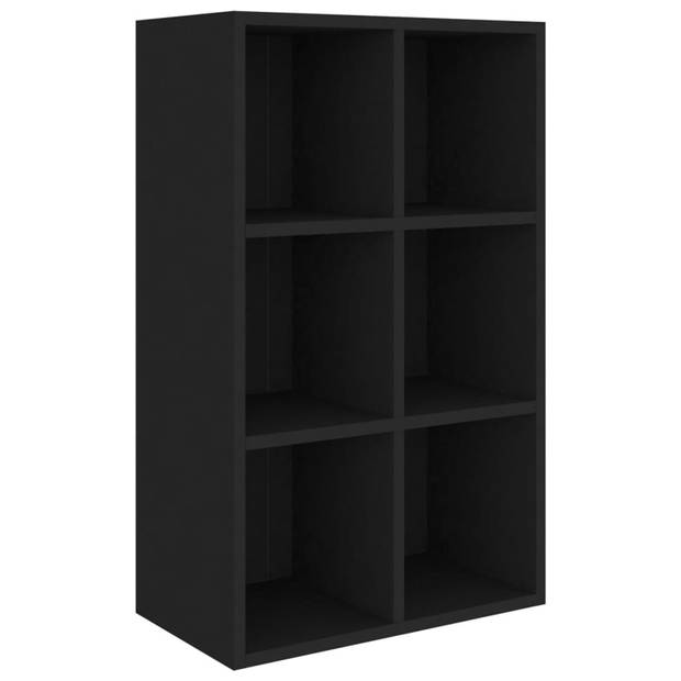 vidaXL Boekenkast/dressoir 66x30x98 cm bewerkt hout zwart