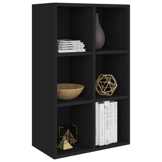 vidaXL Boekenkast/dressoir 66x30x98 cm bewerkt hout zwart