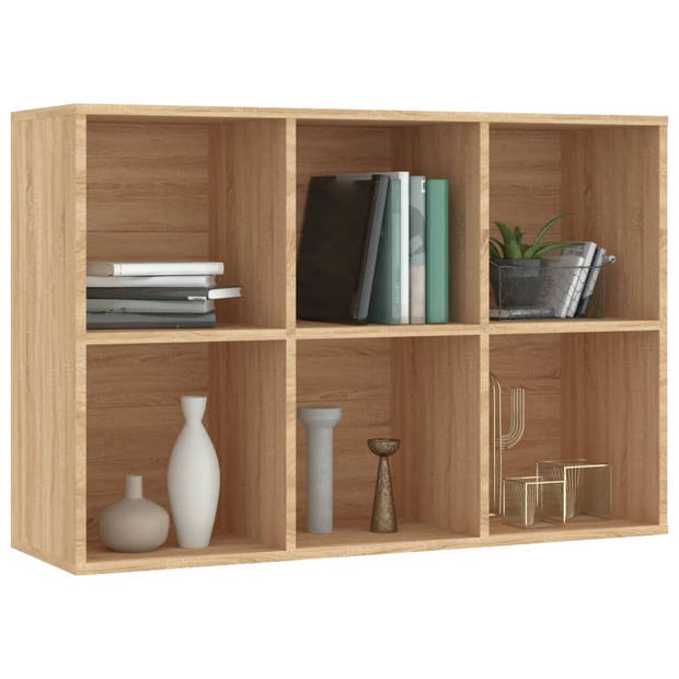 vidaXL Boekenkast/dressoir 66x30x98 cm bewerkt hout sonoma eikenkleur