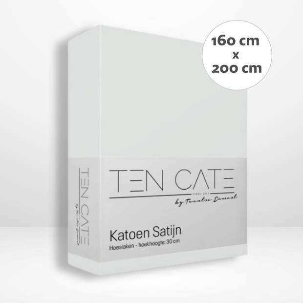 Ten Cate Katoensatijnen Hoeslaken - 160x200 - Naturel