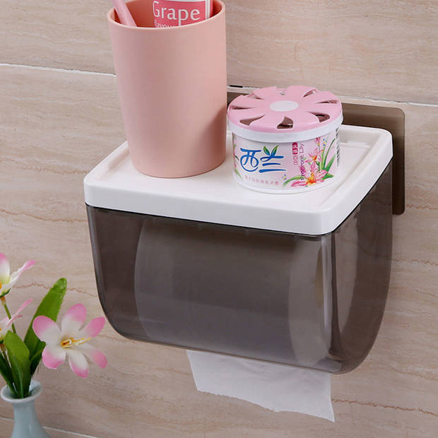 Hangende Toiletrolhouder voor Wc Rollen wc papier - Montage zonder