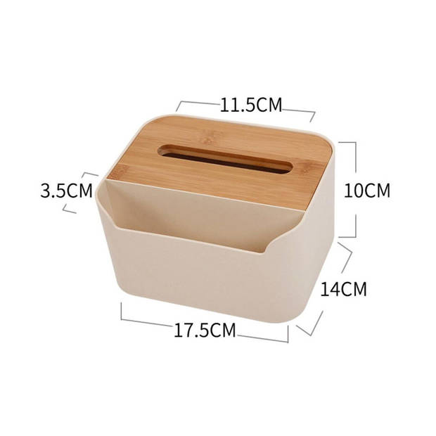 Tissue box met Opbergvak - Tissuehouder voor tissues - Tissuedoos met