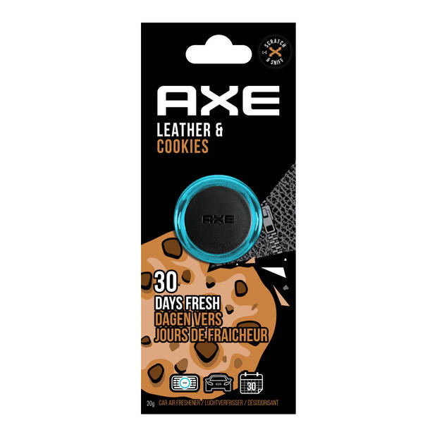 AXE luchtverfrisser Mini Vent Leather + Cookies 3 cm zwart