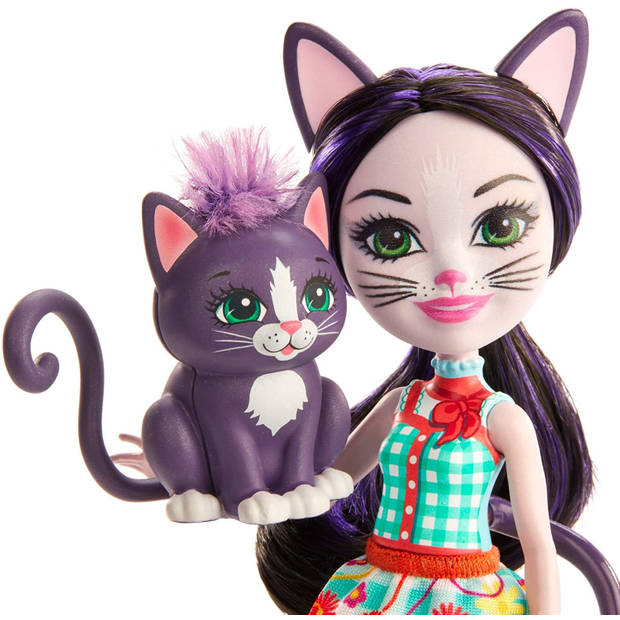 Mattel speelset Enchantimals Ciesta Kat meisjes 15 cm 2-delig