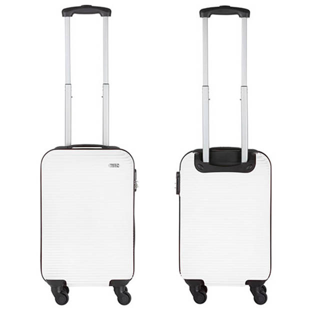 TravelZ Horizon Handbagagekoffer - 54cm Handbagage met cijferslot - Wit