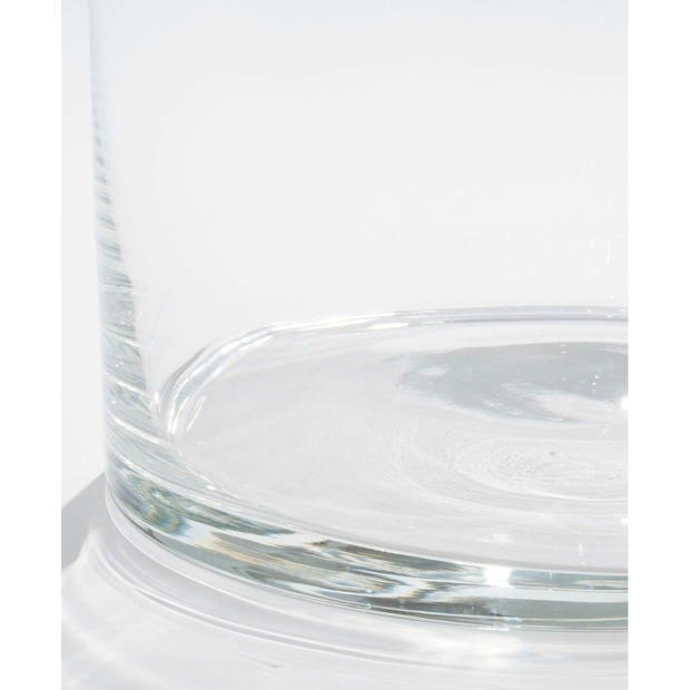1x Ronde glazen cilinder vaas/vazen transparant 25 cm lang - Vazen
