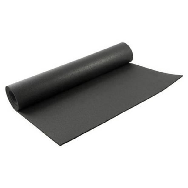 Zwarte yogamat/sportmat 180 x 60 cm - Fitnessmat