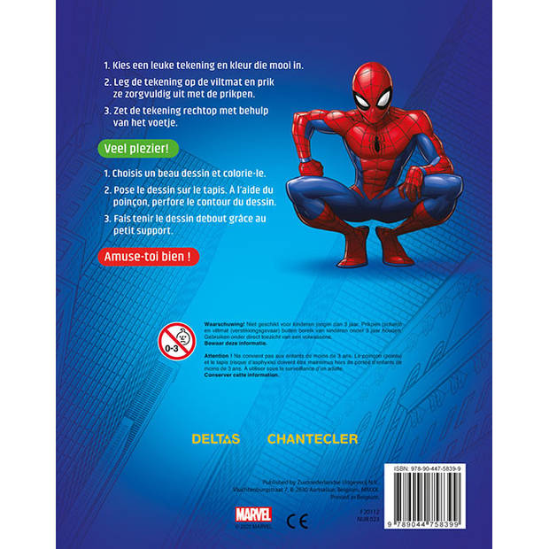 Deltas prikblok Spider-Man 18,3 x 22,3 cm blauw/rood