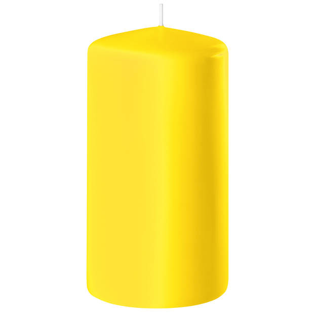 1x Kaarsen geel 6 x 15 cm 58 branduren sfeerkaarsen - Stompkaarsen