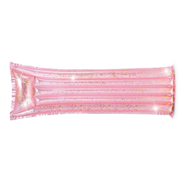 Intex luchtbed Glitter meisjes/dames vinyl 170 cm roze