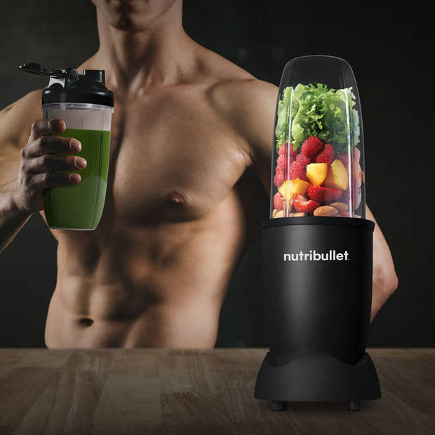 nutribullet Exclusive All Black- 900 Watt - Smoothie Maker - Incl. To Go Accessoires & Digitaal Receptenboek - Zwart