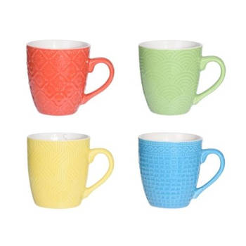 OTIX Koffiemokken Set - Porselein - Multicolor - 240 ml - Koffietassen