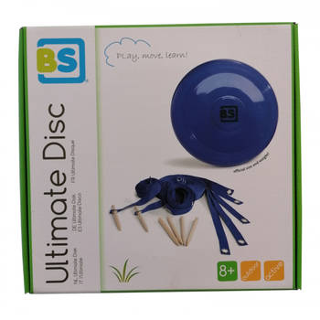 BS Toys frisbeeset Ultimate Disk hout blauw 8-delig