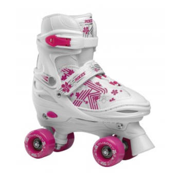 Roces quaddy 3.0 rolschaatsen wit/roze 26-29