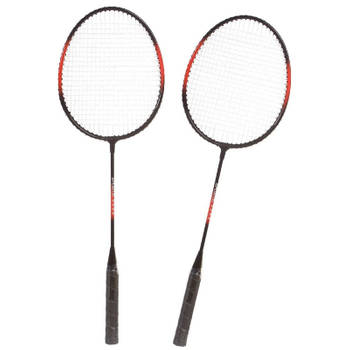 Badmintonset rood/zwart 5-delig 66 cm - Badmintonsets
