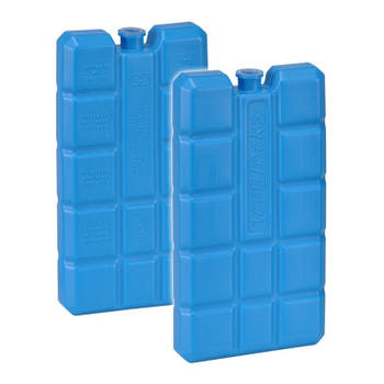 Set van 2x stuks blauwe koelelementen van 200 gram 8 x 15 x 1.9 cm - Koelelementen