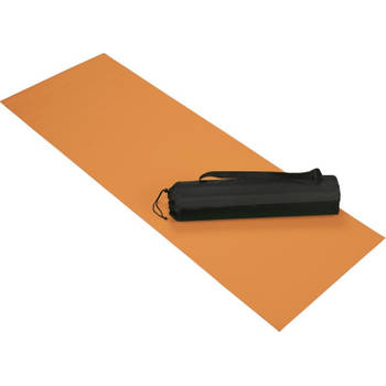 Oranje yoga/fitness sportmat 60 x 170 cm - Fitnessmat