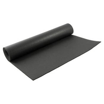 Zwarte yogamat/sportmat 180 x 60 cm - Fitnessmat