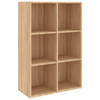 vidaXL Boekenkast/dressoir 66x30x98 cm bewerkt hout sonoma eikenkleur