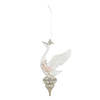 Clayre & Eef Witte Decoratie hanger zwaan 10*6*16 cm 6PR2893