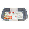 1x Grijze ovenschalen/braadsledes van glas 1,8 liter rechthoekig 29,5 x 18 x 5 cm - Ovenschalen