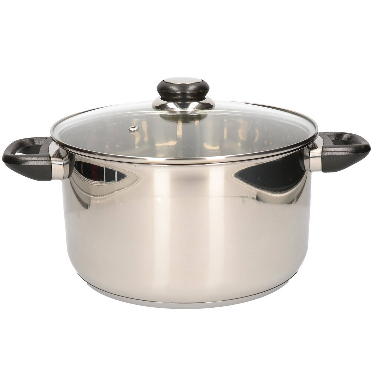 RVS kookpan-pan met glazen deksel 24 cm kookpannen-aardappelpan Koken Keukengerei