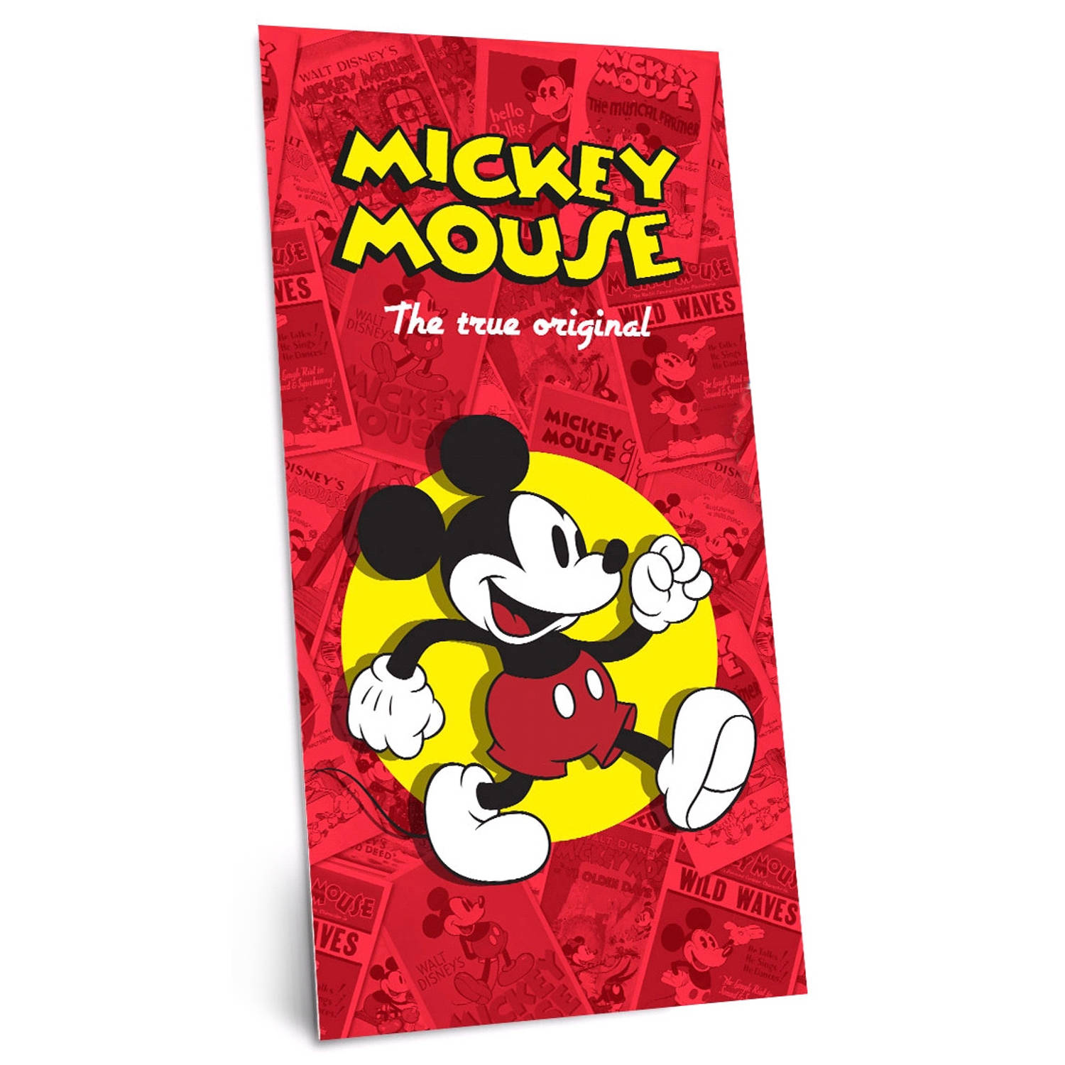 Disney strandlaken Mickey Mouse 150 x 75 cm katoen rood/geel