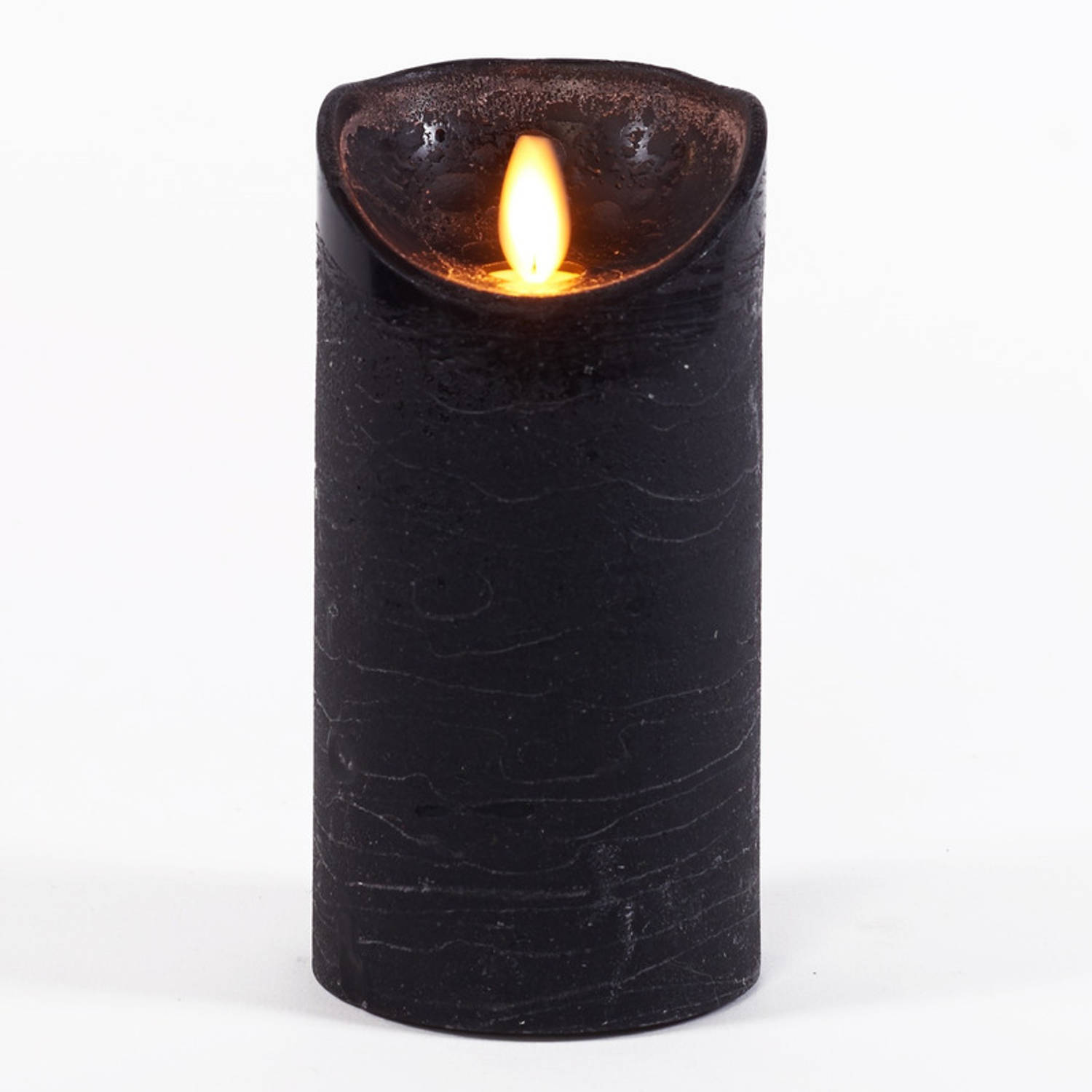 Onrecht Ondraaglijk som 1x Zwarte LED kaarsen / stompkaarsen met bewegende vlam 15 cm - LED kaarsen  | Blokker