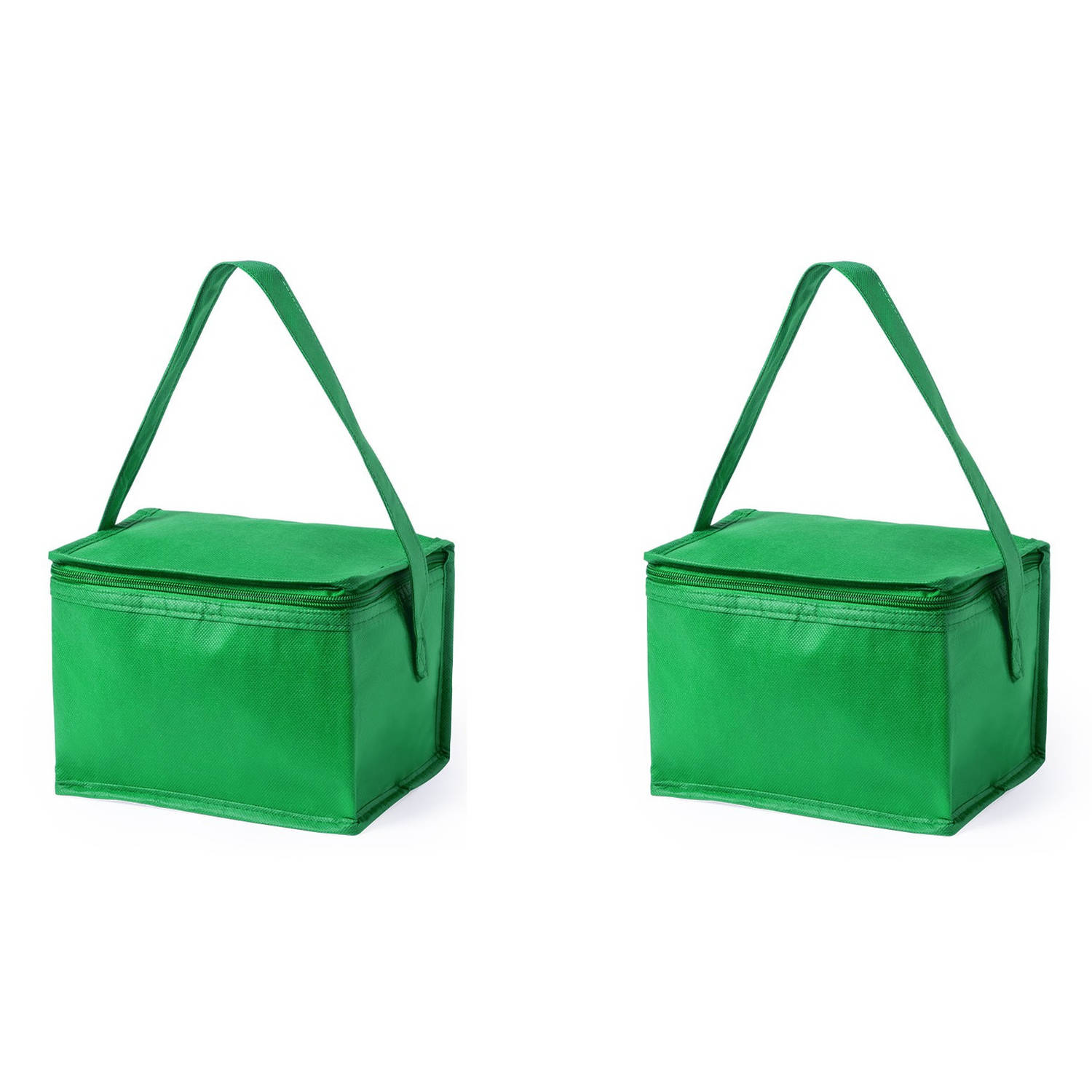 2x stuks strand sixpack mini koeltasje groen - Koeltas