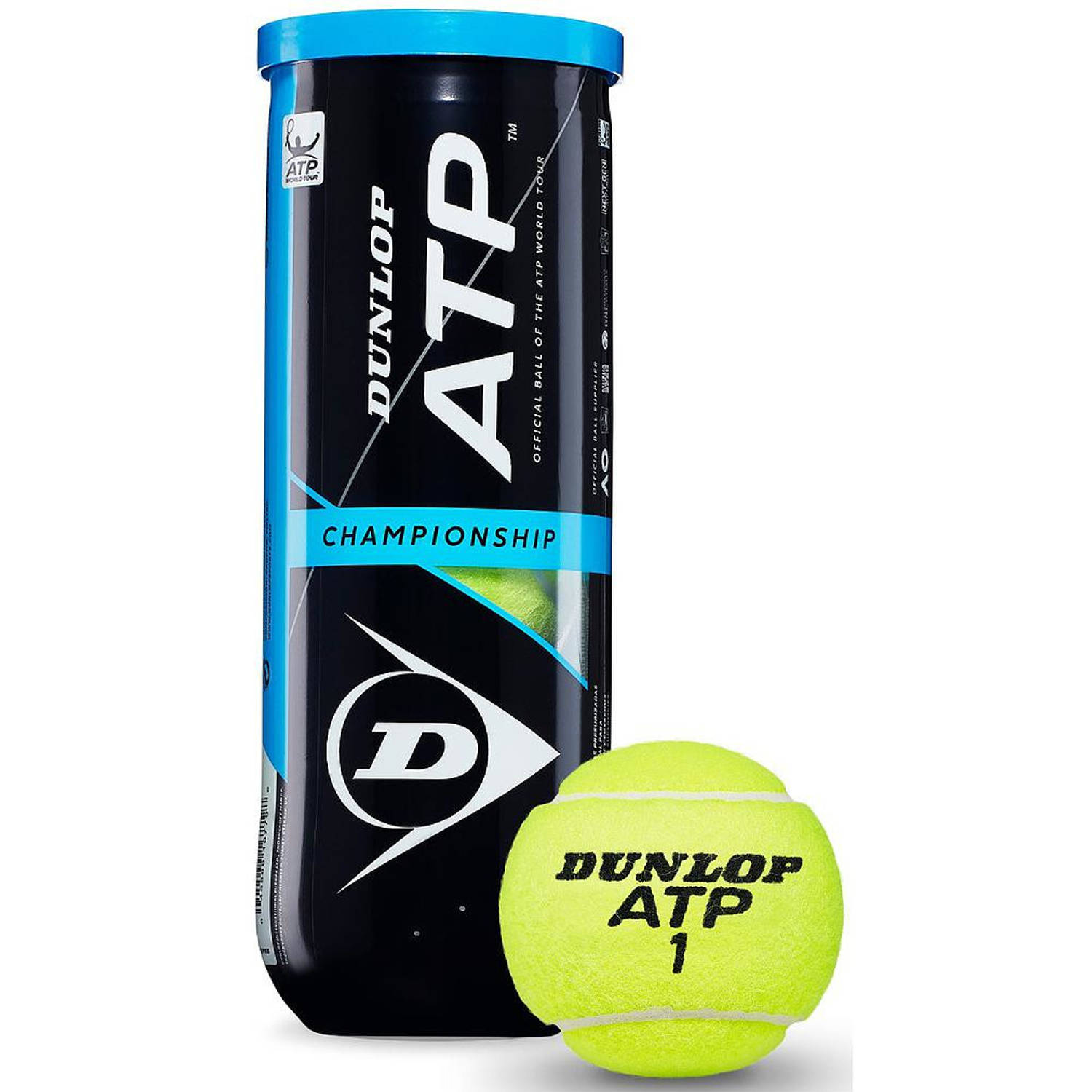 Dunlop Tennisbal Atp Championship Rubber/vilt Geel 3 Stuks online kopen